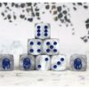 City States Faction Dice on Gray swirl Dice