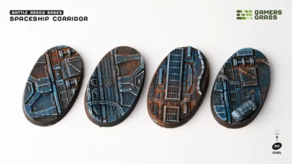 Spaceship Corridor Bases, Oval 60mm (x4) – Image 2