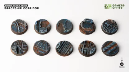 Spaceship Corridor Bases, Round 25mm (x10) – Image 2